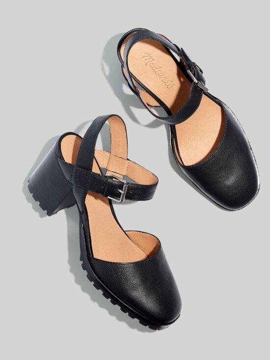 Madewell Shoes - Madewell women's heels size 9.5 black leather Claudie heeled Mary Jane lugsole